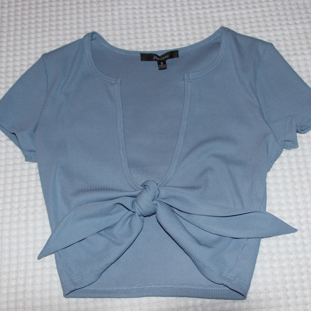 Crop Blue Top